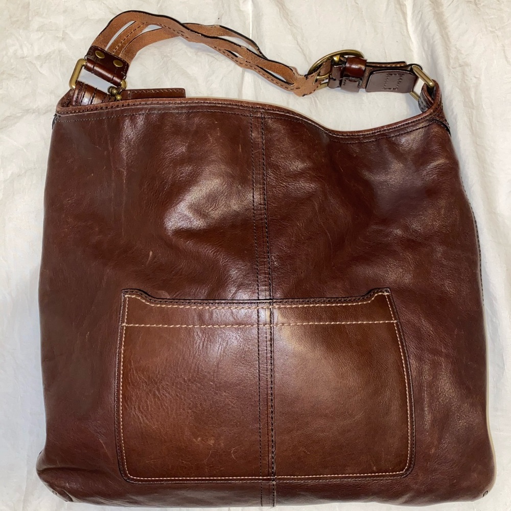 Coach Laced Leather Bleecker Elisa Leather Tattersall Lining Limited Edition - Picture 3 of 7
